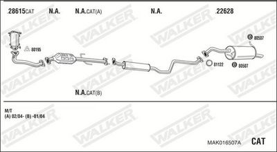 Изпускателна система WALKER MAK016507A