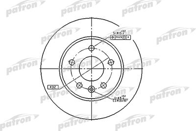 Тормозной диск PATRON PBD2797 для MERCEDES-BENZ V-CLASS