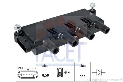 Катушка зажигания FACET 9.6323 для FIAT IDEA