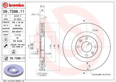 DISC FRANA BREMBO 09739811