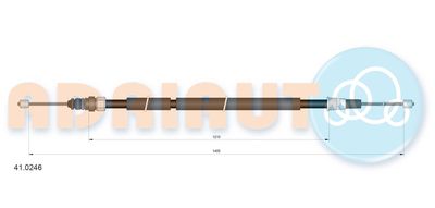 Тросик, cтояночный тормоз ADRIAUTO 41.0246 для RENAULT SUPER