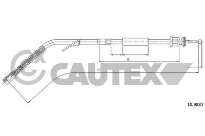 Тросик, cтояночный тормоз CAUTEX 766285 для MERCEDES-BENZ T2/LN1