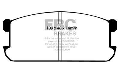 Комплект тормозных колодок, дисковый тормоз EBC Brakes DP383 для MITSUBISHI LANCER