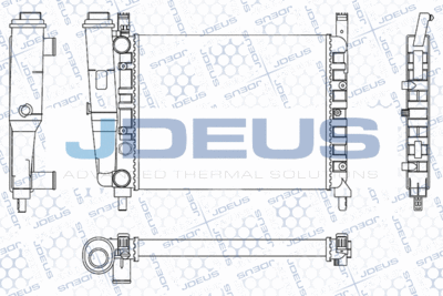 JDEUS M-0110400 Радиатор охлаждения двигателя для FIAT UNO