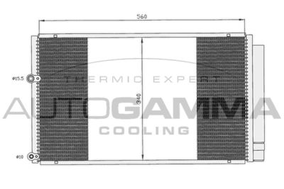 Конденсатор, кондиционер AUTOGAMMA 104922 для TOYOTA PRIUS