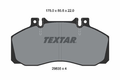 Комплект тормозных колодок, дисковый тормоз TEXTAR 2983506 для MERCEDES-BENZ VARIO