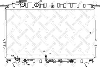 Радиатор, охлаждение двигателя STELLOX 10-25187-SX для HYUNDAI XG