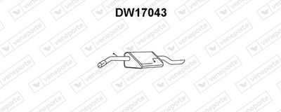 Глушитель выхлопных газов конечный VENEPORTE DW17043 для DAEWOO NUBIRA