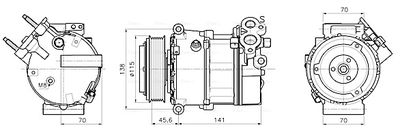 AVA QUALITY COOLING Compressor, airconditioning (AUAK354)