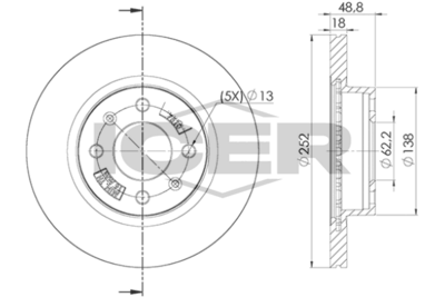 спирачен диск ICER 78BD7510-2