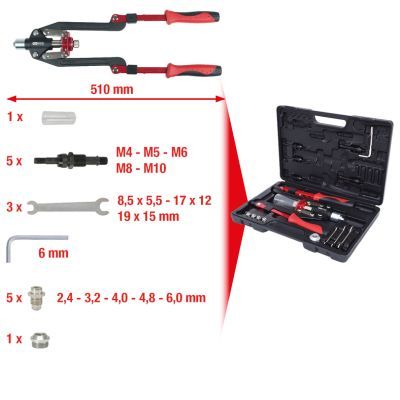 KS Tools Souprava univerzálních kleští na nýty, 17 Ks 150.9630