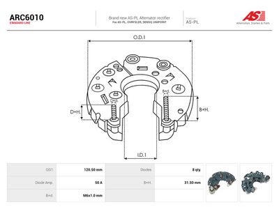 Usměrňovač, generátor AS-PL ARC6010