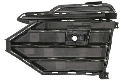 Voorbumper afdekking Voor Links (met lattenbodem, met parkeersensor gaten, plastic, zwart) past: VW TOUAREG CR 03.18-
