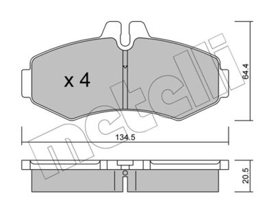 Комплект тормозных колодок, дисковый тормоз 22-0573-0