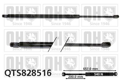 Газовая пружина, крышка багажник QUINTON HAZELL QTS828516 для FORD MONDEO