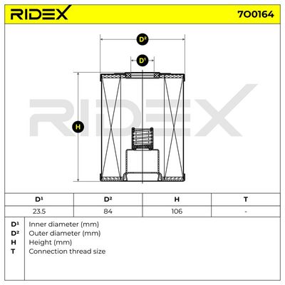 маслен филтър RIDEX 7O0164