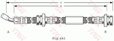 Тормозной шланг TRW PHD208 для NISSAN 100NX