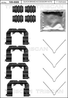 TRISCAN 8105 431650 Комплектуючі дискового гальмівного механізму 