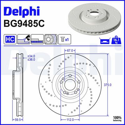 BREMSSCHEIBE DELPHI BG9485C