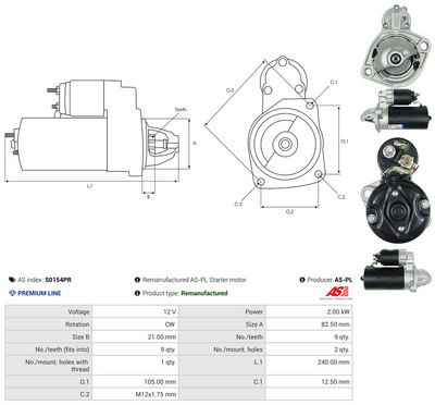 STARTER AS-PL S0154PR 4
