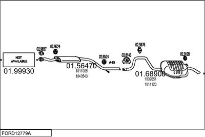 SISTEM DE ESAPAMENT MTS FORD12779A001590
