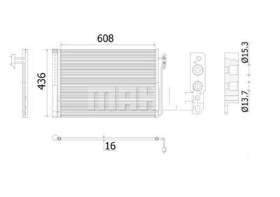 MAHLE AC 937 000S Радиатор кондиционера  для LAND ROVER RANGE ROVER III (L322) 4.4 4x4