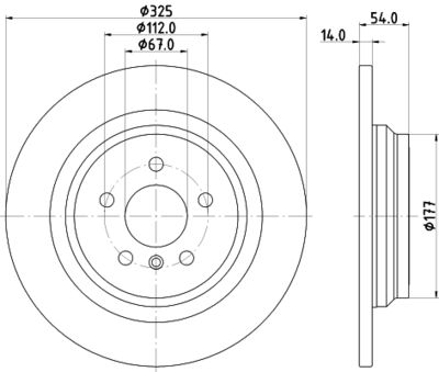 Тормозной диск HELLA 8DD 355 122-861 для MERCEDES-BENZ GLE