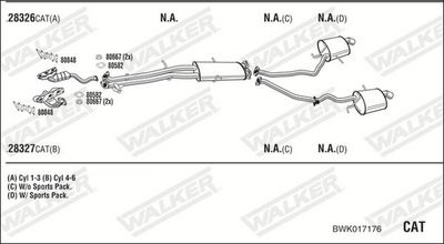 Изпускателна система WALKER BWK017176