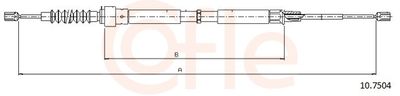 Cable Pull, parking brake 10.7504