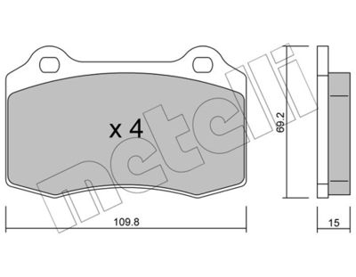 Brake Pad Set, disc brake 22-0251-2