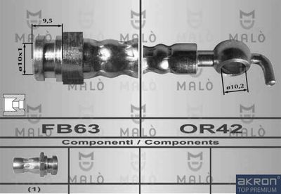 Тормозной шланг AKRON-MALÒ 80549 для MAZDA MPV