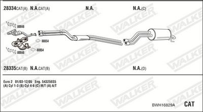 Изпускателна система WALKER BWH16829A