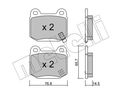 Brake Pad Set, disc brake 22-0739-0