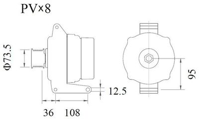 Dynamo (28V, 80A, nieuw)