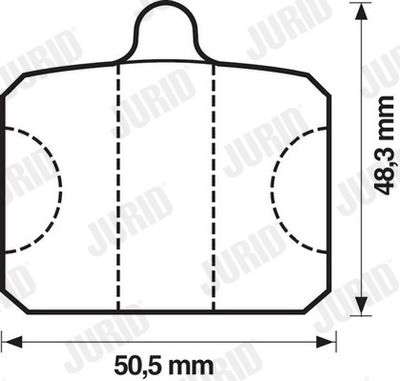 Комплект тормозных колодок, дисковый тормоз JURID 571816J для SKODA 105,120