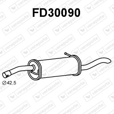 Глушитель выхлопных газов конечный VENEPORTE FD30090 для FORD FUSION