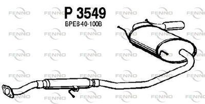 Глушитель выхлопных газов конечный FENNO P3549 для MAZDA MX-5