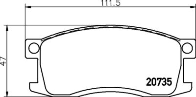 Комплект тормозных колодок, дисковый тормоз TEXTAR 2073501 для HONDA PRELUDE