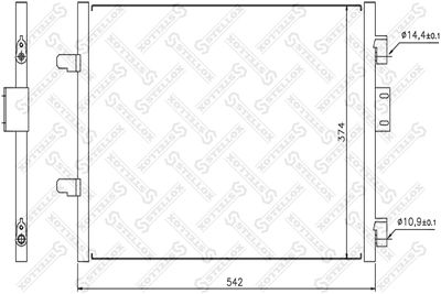 STELLOX 10-45196-SX Радиатор кондиционера для RENAULT CLIO II (BB_, CB_) 1.5 dCi (B/CB07)