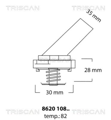 Термостат, охлаждающая жидкость TRISCAN 8620 10882 для INFINITI QX50