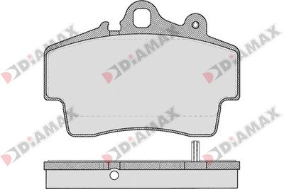 Комплект тормозных колодок, дисковый тормоз DIAMAX N09651 для PORSCHE CAYMAN