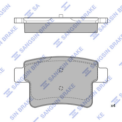 комплект спирачно феродо, дискови спирачки Hi-Q SP2226