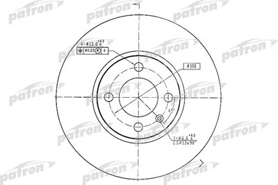 Тормозной диск PATRON PBD1532 для CHERY AMULET