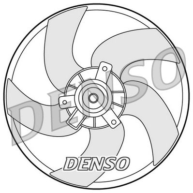 Вентилятор, охлаждение двигателя DENSO DER21011 для PEUGEOT 206