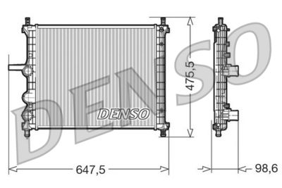 DENSO Kühler, Motorkühlung (DRM09038)