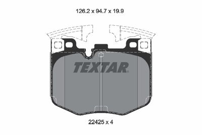 Комплект тормозных колодок, дисковый тормоз TEXTAR 2242501 для BMW X7