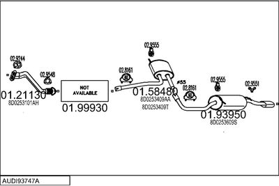 SISTEM DE ESAPAMENT MTS AUDI93747A014853