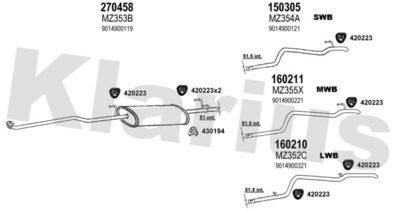 Układ wydechowy KLARIUS 600298E