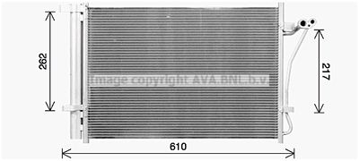 Конденсатор, кондиционер AVA QUALITY COOLING HY5470D для HYUNDAI i20