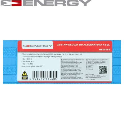 ENERGY - Sada kľúčov na montáž a demontáž alternátora 13ks
